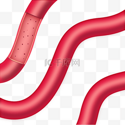 红色旅游文字图片_血细胞人体解剖血管插图