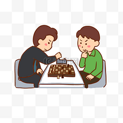 棋牌游戏图图片_棋牌游戏下棋对战人物