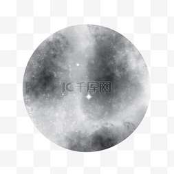 星球画图片_月亮圆形灰色一个水彩风格