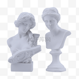 雕塑图片_琴女维纳斯浮雕雕塑石膏像