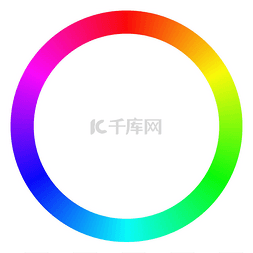 环艺设计展板图片_孤立的梯度彩虹环颜色调色板