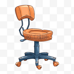 扁平插画手绘免抠元素转椅