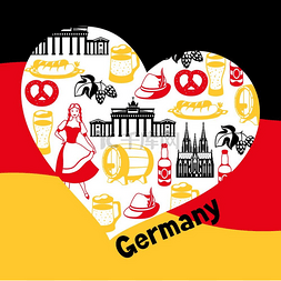 爱国背景图片_德国背景设计德国民族传统符号和