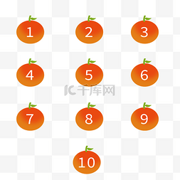 号码图片_创意简约水果数字号码分隔符
