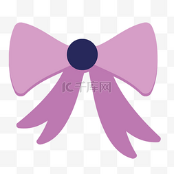 可爱粉紫色蝴蝶结简单