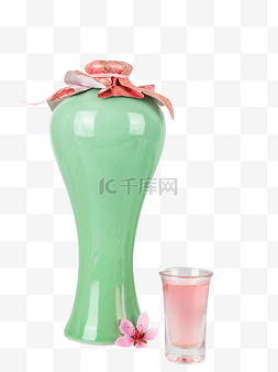 绿色桃花酒酒瓶