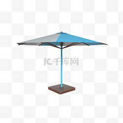 太阳伞c4d图片_C4D沙滩太阳伞模型