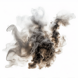 扁平烟雾图片_元素火焰烟雾爆炸