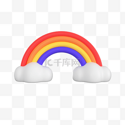天气图标图标图片_3D天气气候彩虹