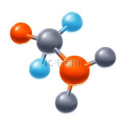 模型技术图片_抽象分子或原子的例证。