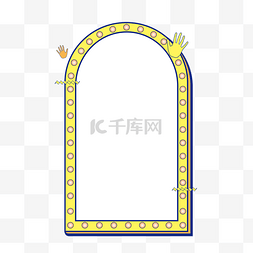 潮流港风拱形边框