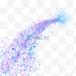 光效透明png蓝图片_宇宙发光的蓝色透明发光颗粒
