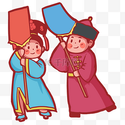 春节少数民族习俗满族挂旗