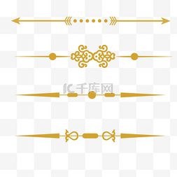 金色装饰边条图片_金色图案边缘