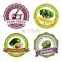 健康有机蔬菜图片_蔬菜标签套装有机农产品标签集带