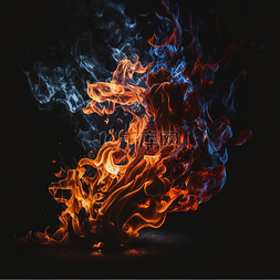 火焰能量图片_火焰流体炫彩元素