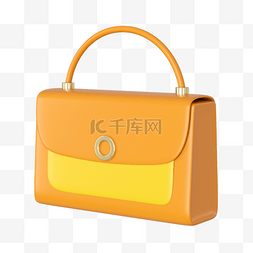 品牌女包logo图片_C4D包黄色手提包