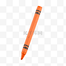 蜡笔艺术橙色教育