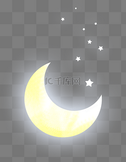 月球斑驳图片_月亮星星弯月