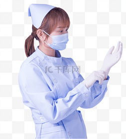 护士健康医疗医护人员戴手套