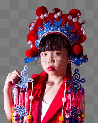 国潮京剧女孩人像中国风