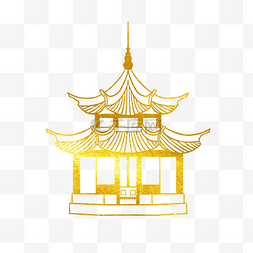 中式传统烫金图片_金箔金边中式建筑