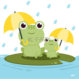 青蛙在雨中撑着雨伞的性格