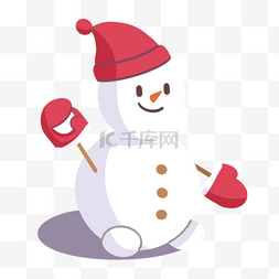 可爱贺卡装饰图片_可爱圣诞雪人打雪仗