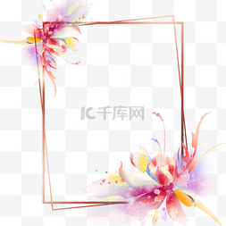多彩创意花瓣花卉光效抽象边框