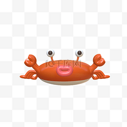 3d螃蟹图片_3D萌系立体大闸蟹金秋螃蟹