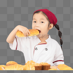 烘焙女孩烤面包