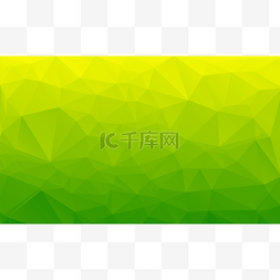 色调的绿色抽象多边形的几何背景