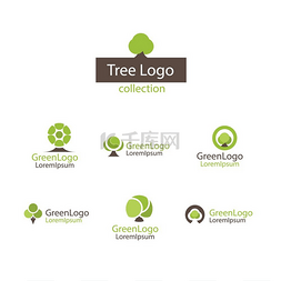标志模板标志符号身份自然树主题