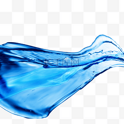 飞溅的蓝色水花水流