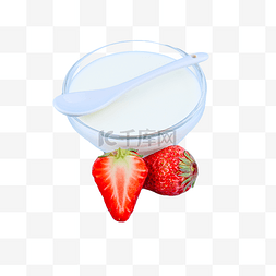 草莓啵啵酸奶图片_摄影图冷饮杯子酸奶