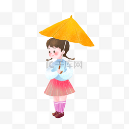 春季女孩打伞
