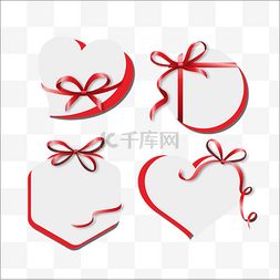 红色纹理背景质感图片_圣诞节蝴蝶结礼品盒包装标签卡片