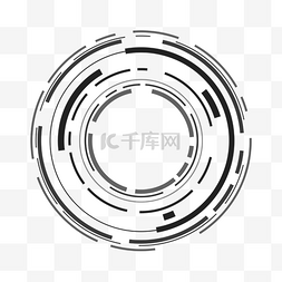 未来科技边框黑色圆环