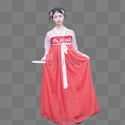 荷花图片_汉服立夏夏至襦裙美女