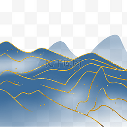 金粉图片_中式中国风鎏金描金金线山水