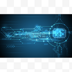 电路板抽象图片_矢量抽象未来派电路板和 cpu、 插
