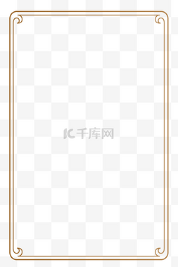 高端边框图片_中国风简约烫金线条边框