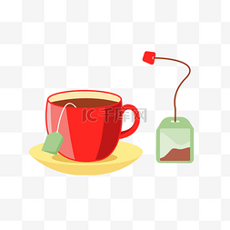 茶叶茶图片_茶叶茶包饮品饮料扁平风格