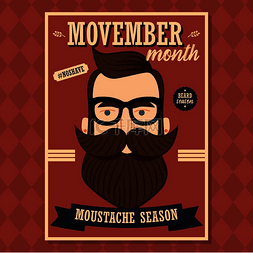 Movember 海报设计，前列腺癌意识，