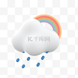 彩虹白云图片_可爱彩虹多云小雨天气预报