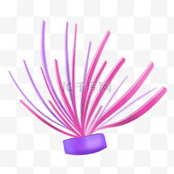 羽毛毽子紫色羽毛卡通玩具