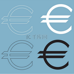 欧元符号图标.. 欧元符号图标。
