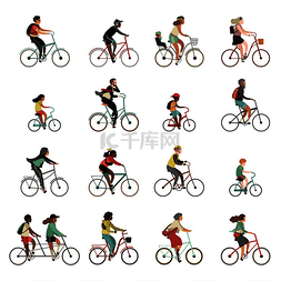 齿轮自行车图片_骑自行车的人设置。