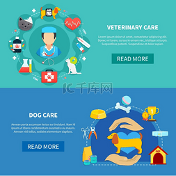 兽医设计图片_宠物护理横幅宠物狗的兽医护理和