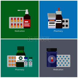 医疗用品胶囊图片_药物药房海报标题集装有治疗病人